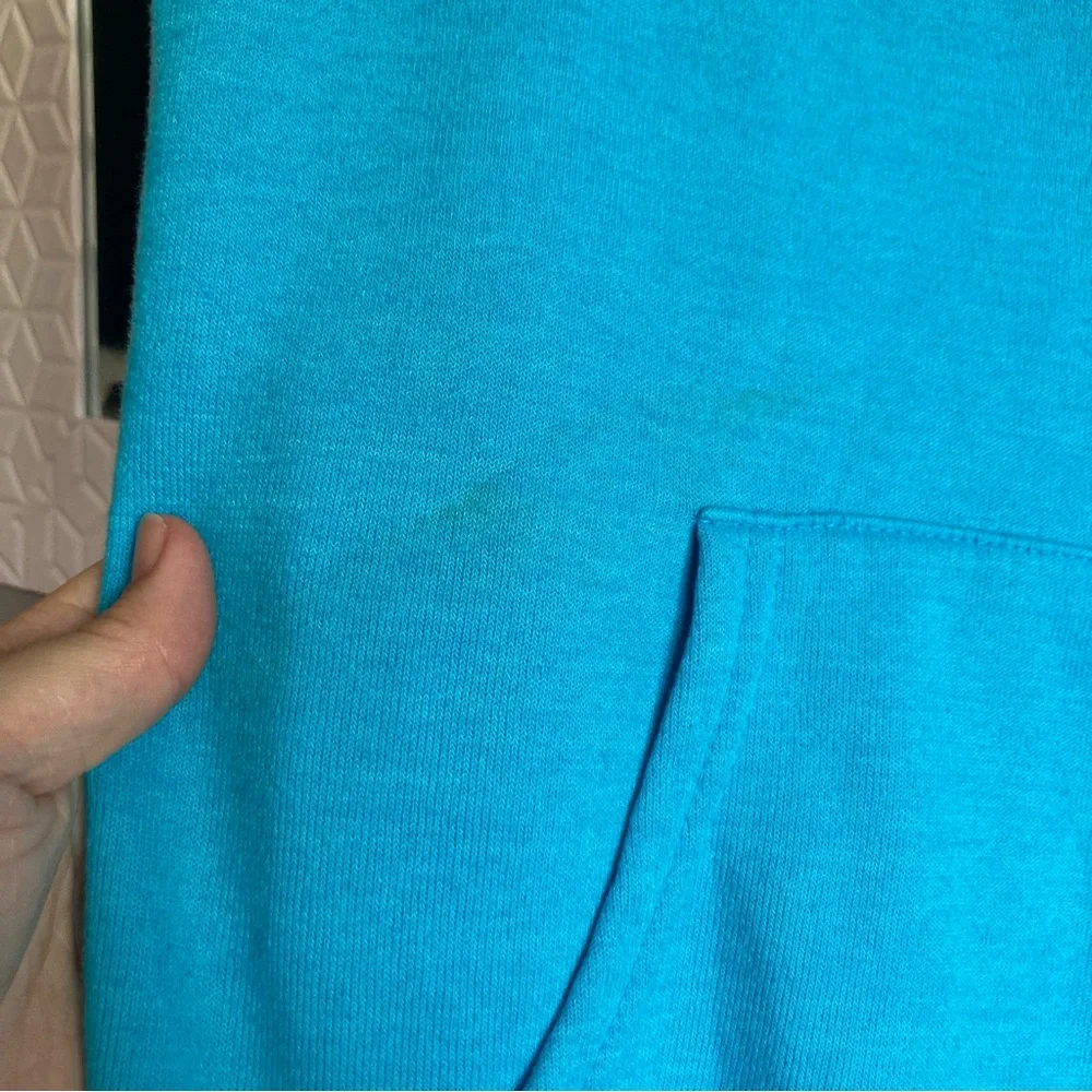 Aviator Nation Sz L Pacific Blue Hoodie Sweatshirt Eat Right Do Good Natreve - Picture 8 of 8